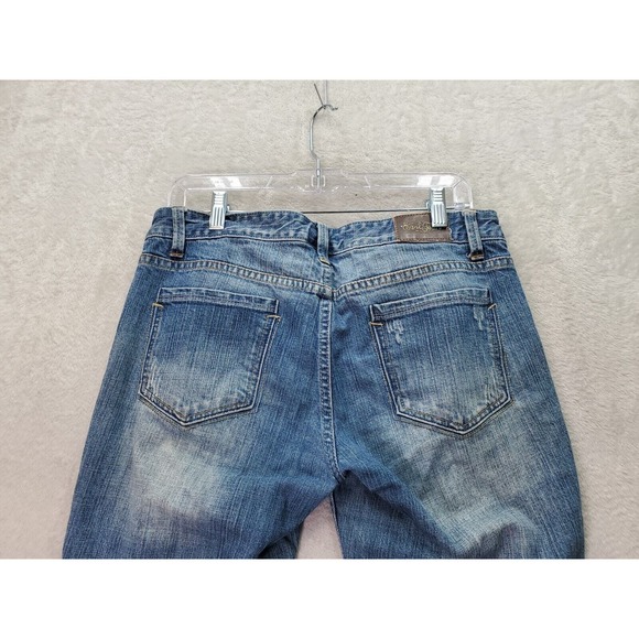 Earl Capri Jeans Womens Size 31 Blue Denim Cotton Pockets Flat Front Medium Wash - Picture 9 of 9